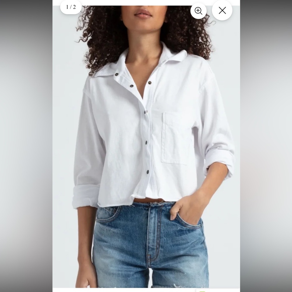 ASKK NY Crop Knit Ivory Shirt Size 1